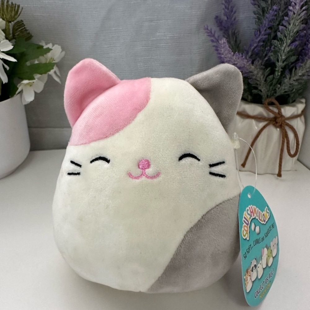 Mini Squishmallows 5" Gray and Cream Cat Plush